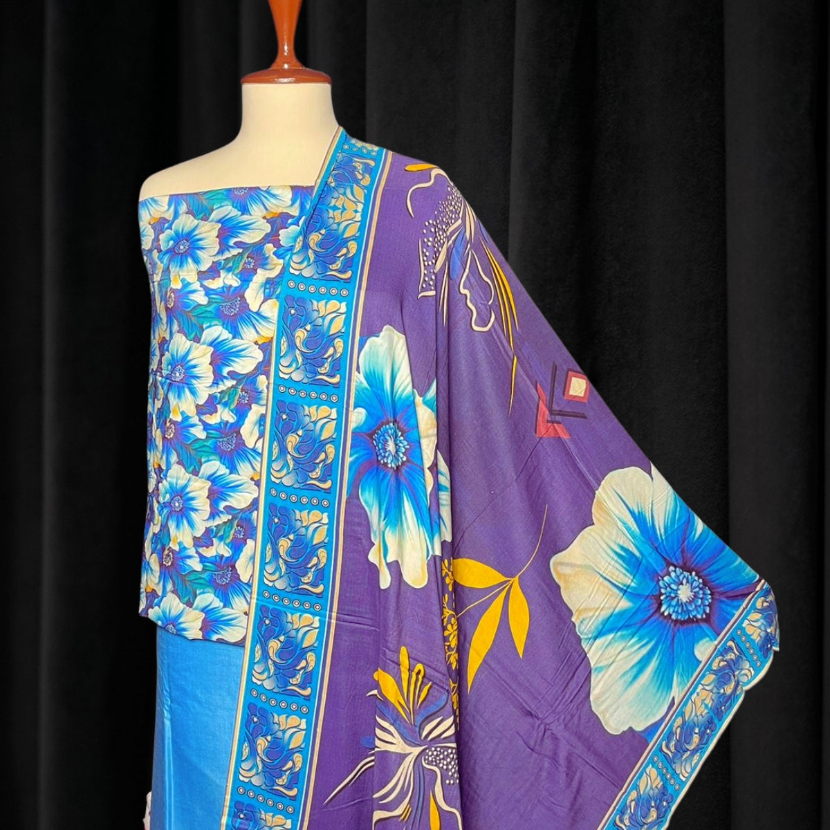 Digital Printed Linen 3 Piece