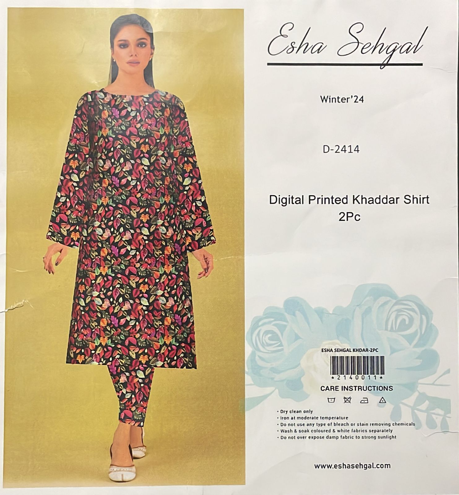 Digital Printed Khaddar 2 Piece Suit D2