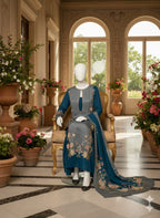 Double Shaded Premium Silk 3 Piece D3