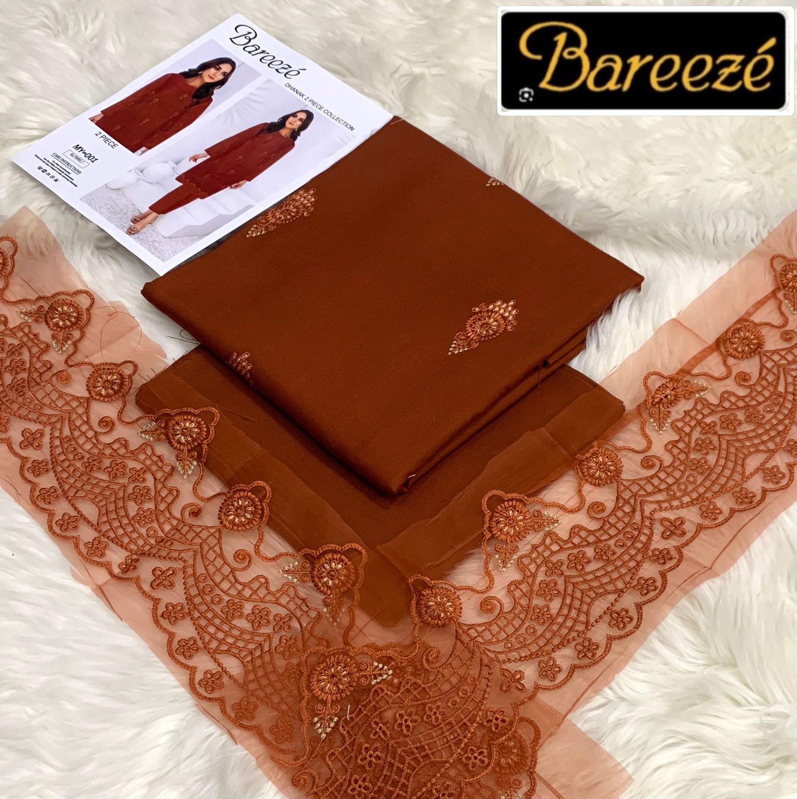 Embroidered Dhanak 2 Piece – Winter ’25  D4