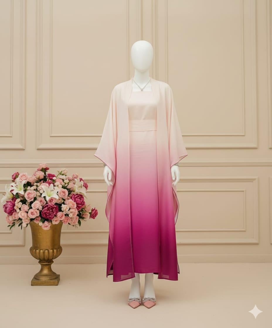 Double Shaded Premium Silk 3 Piece D1