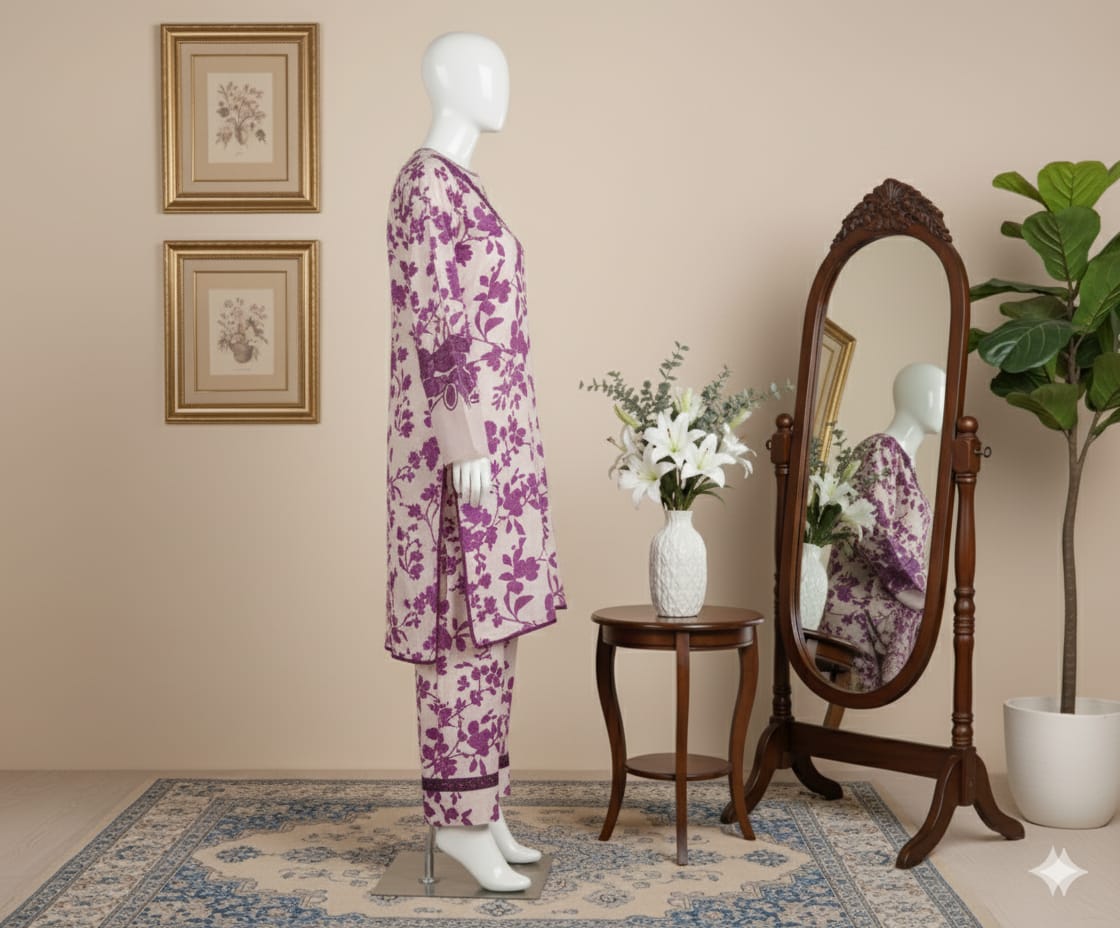 Digital Printed 3pc Karandi D3