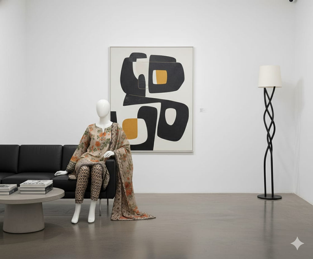 Digital Printed 3pc Karandi D8