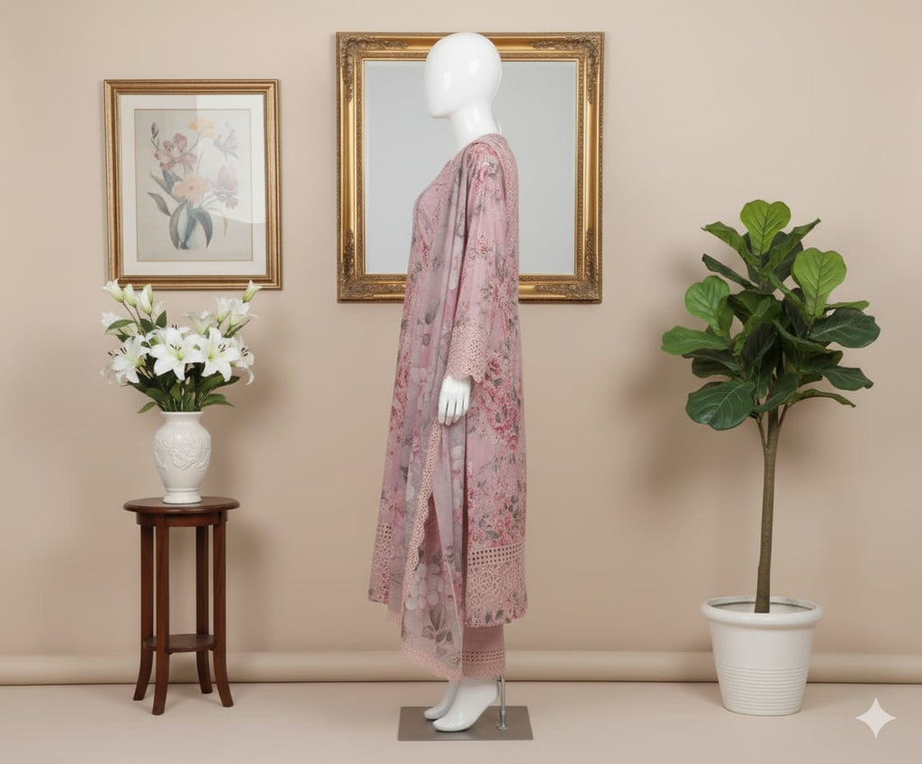 Digital Printed 3pc Karandi D7