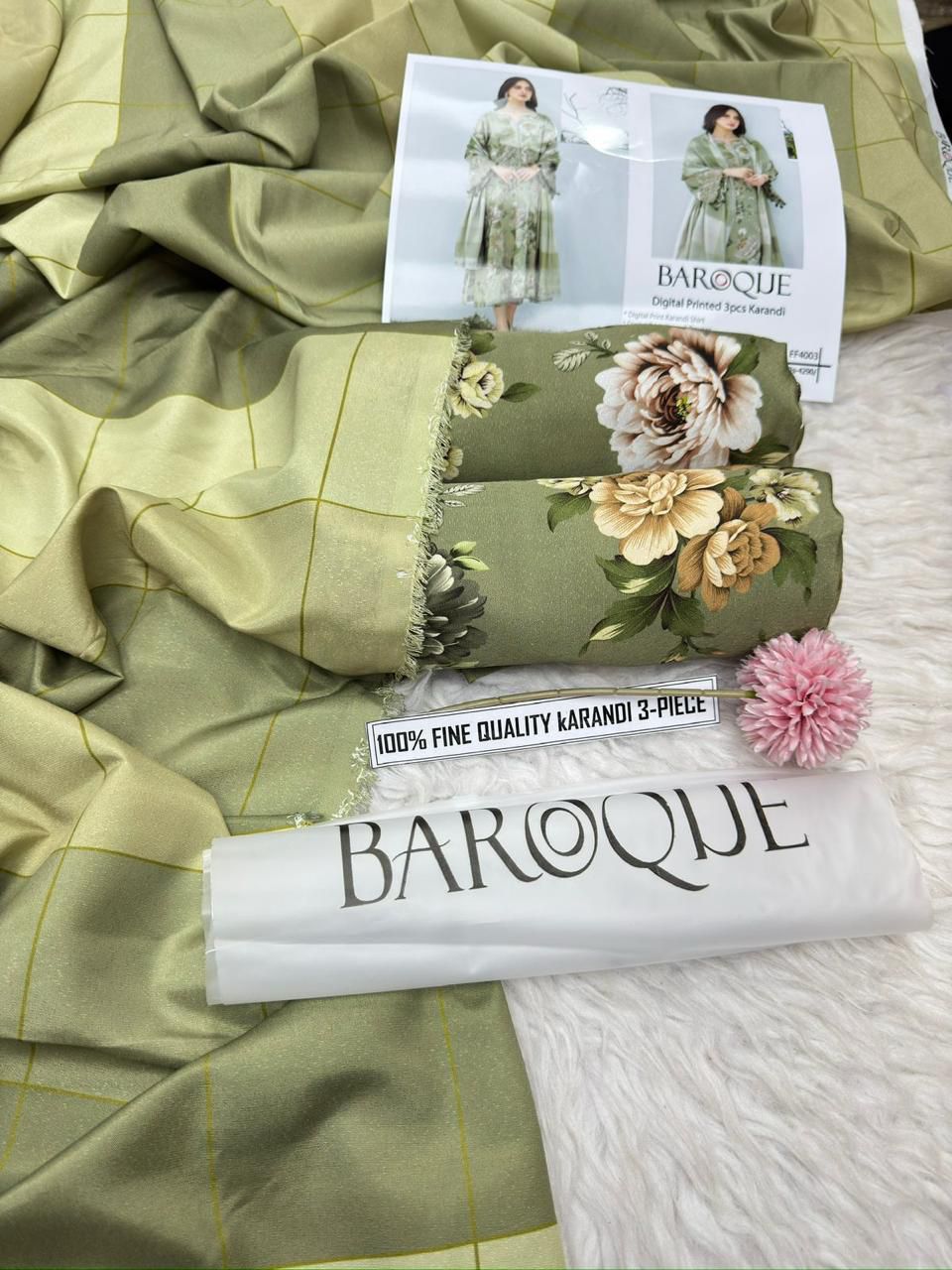 Digital Printed 3pc Karandi D2