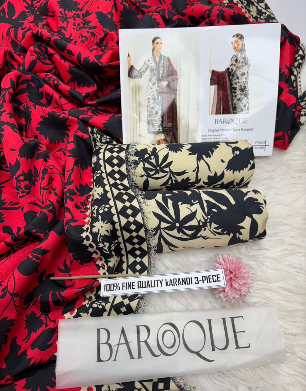 Digital Printed 3pc Karandi D9