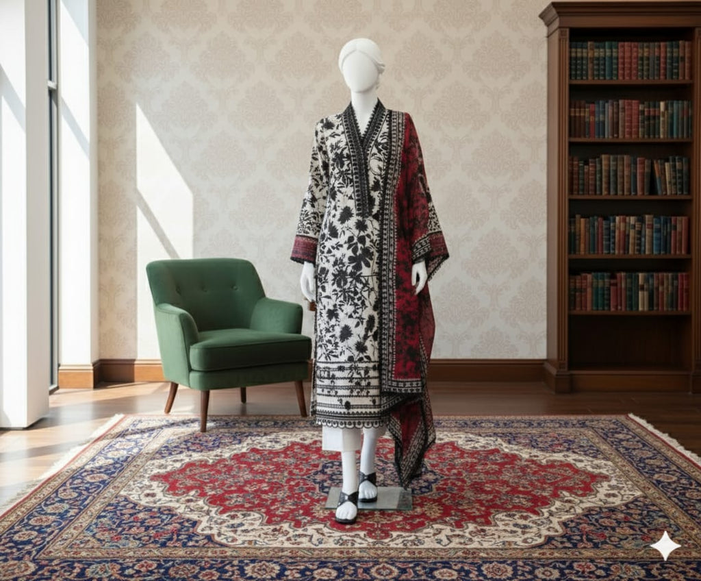 Digital Printed 3pc Karandi D9