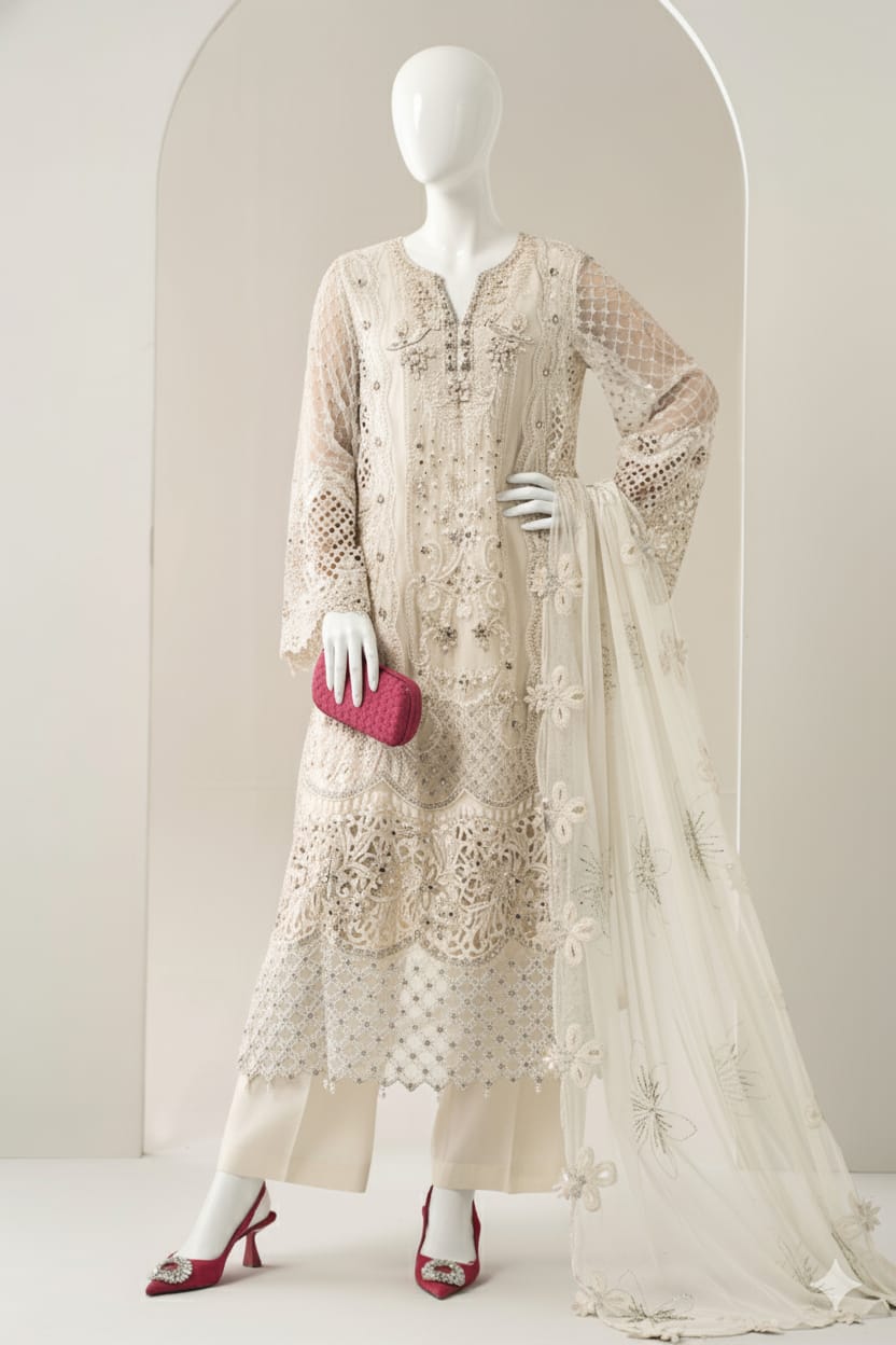 Noora – Ivory Charm Formal Set