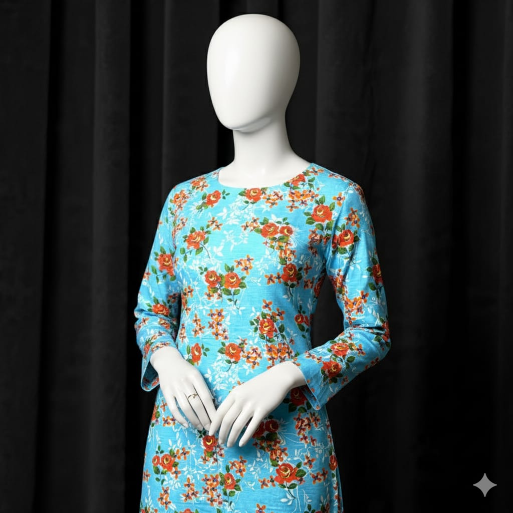 Digital Printed Khaddar 2 Piece Suit D12