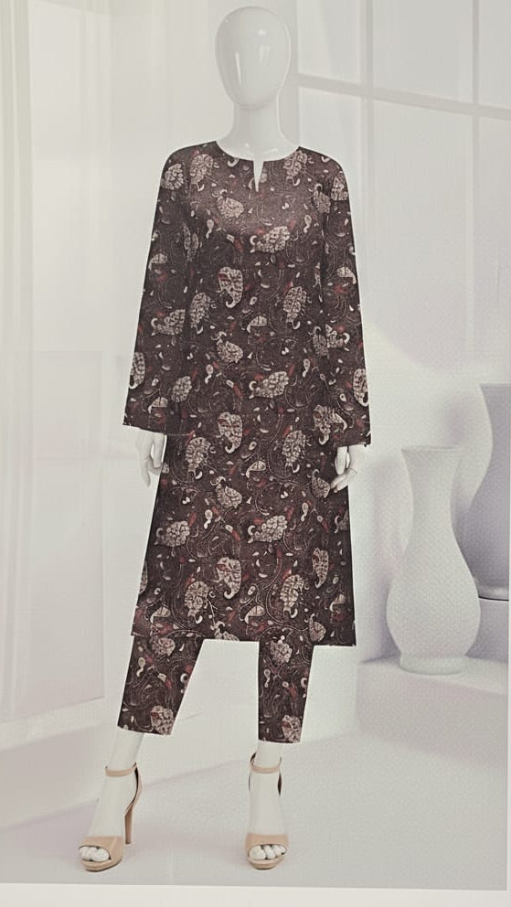 Digital Printed Khaddar 2 Piece Suit D3