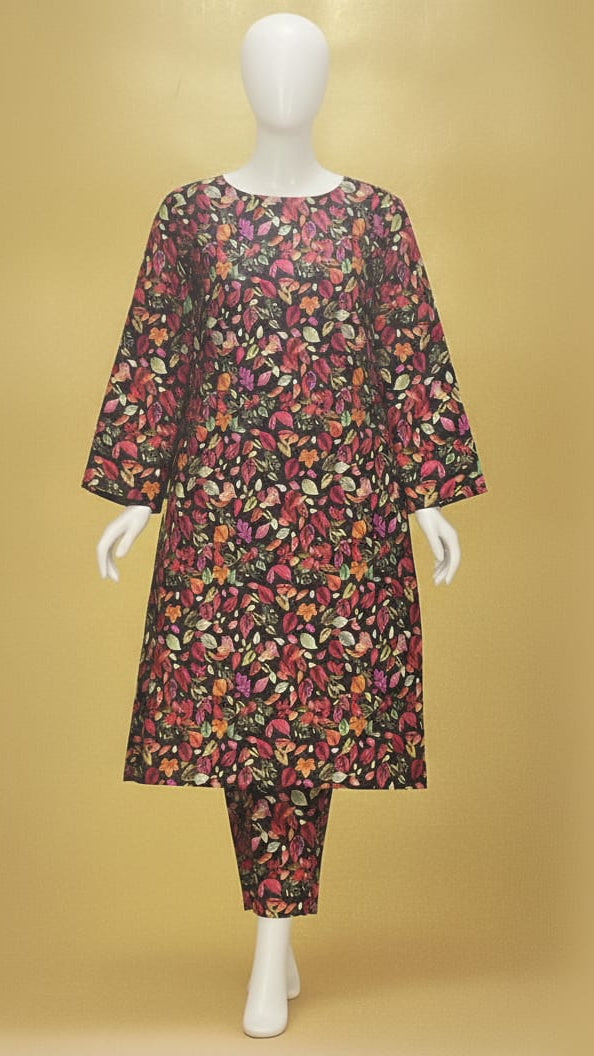 Digital Printed Khaddar 2 Piece Suit D2