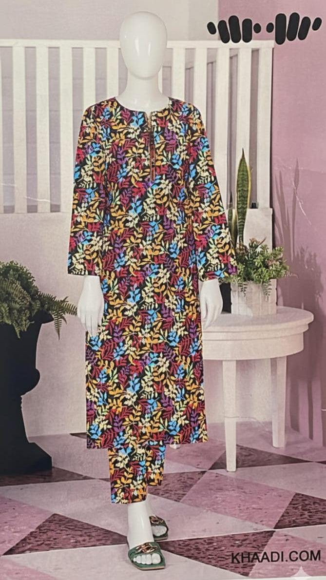 Digital Printed Khaddar 2 Piece Suit D1