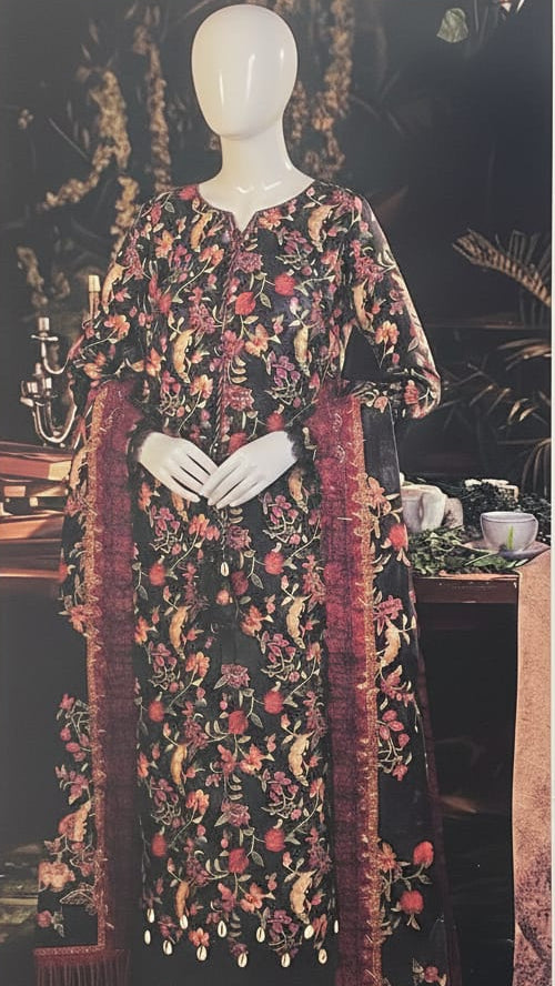 Digital Printed Khaddar 3 Piece Suit D3