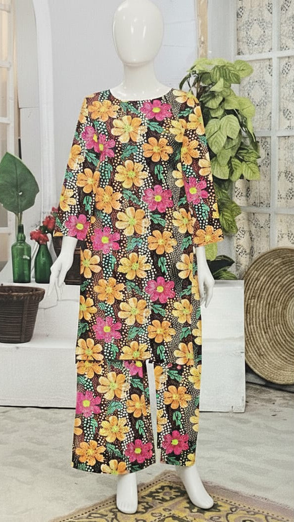 Digital Printed Khaddar 2 Piece Suit D5