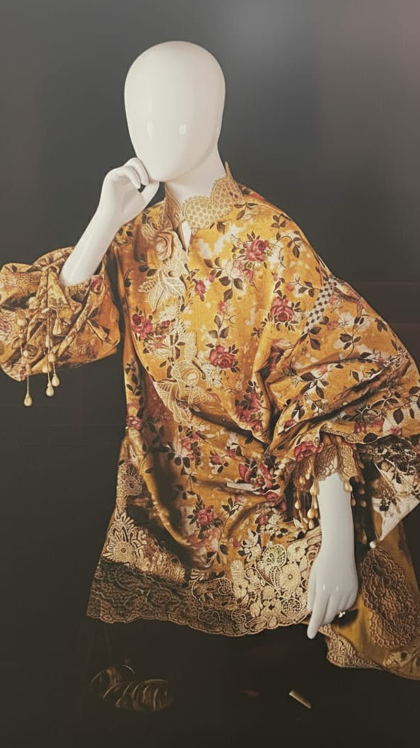 Digital Printed Khaddar 3 Piece Suit D2