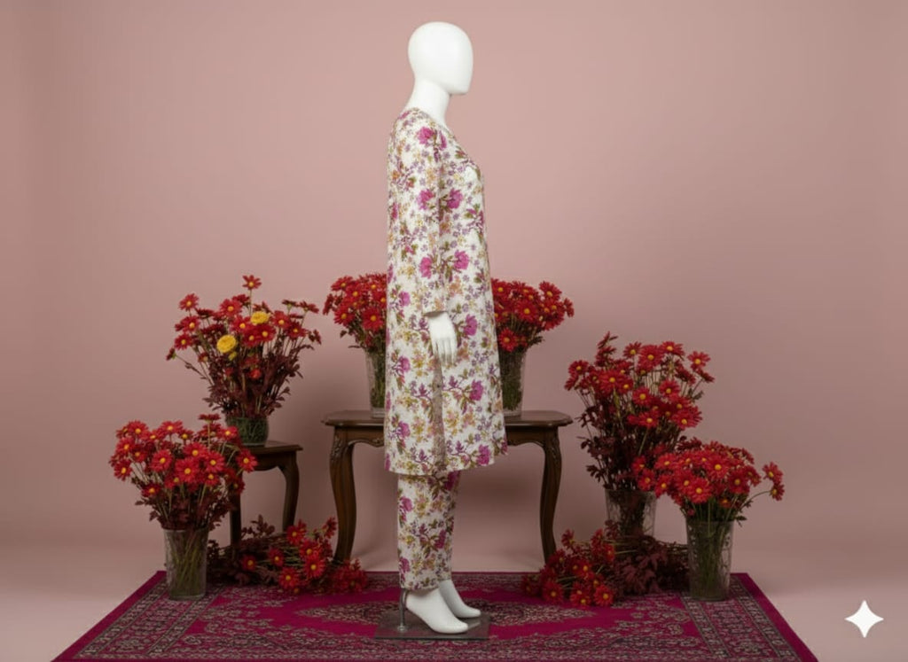 Digital Printed Khaddar 2 Piece Suit D6