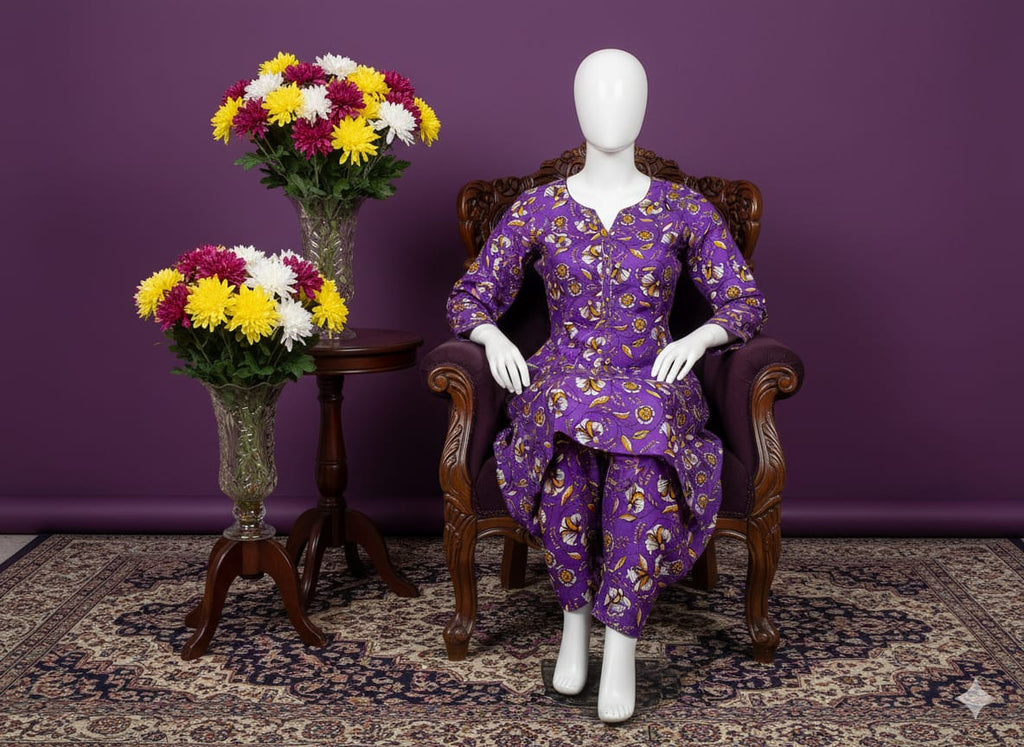 Digital Printed Khaddar 2 Piece Suit D9