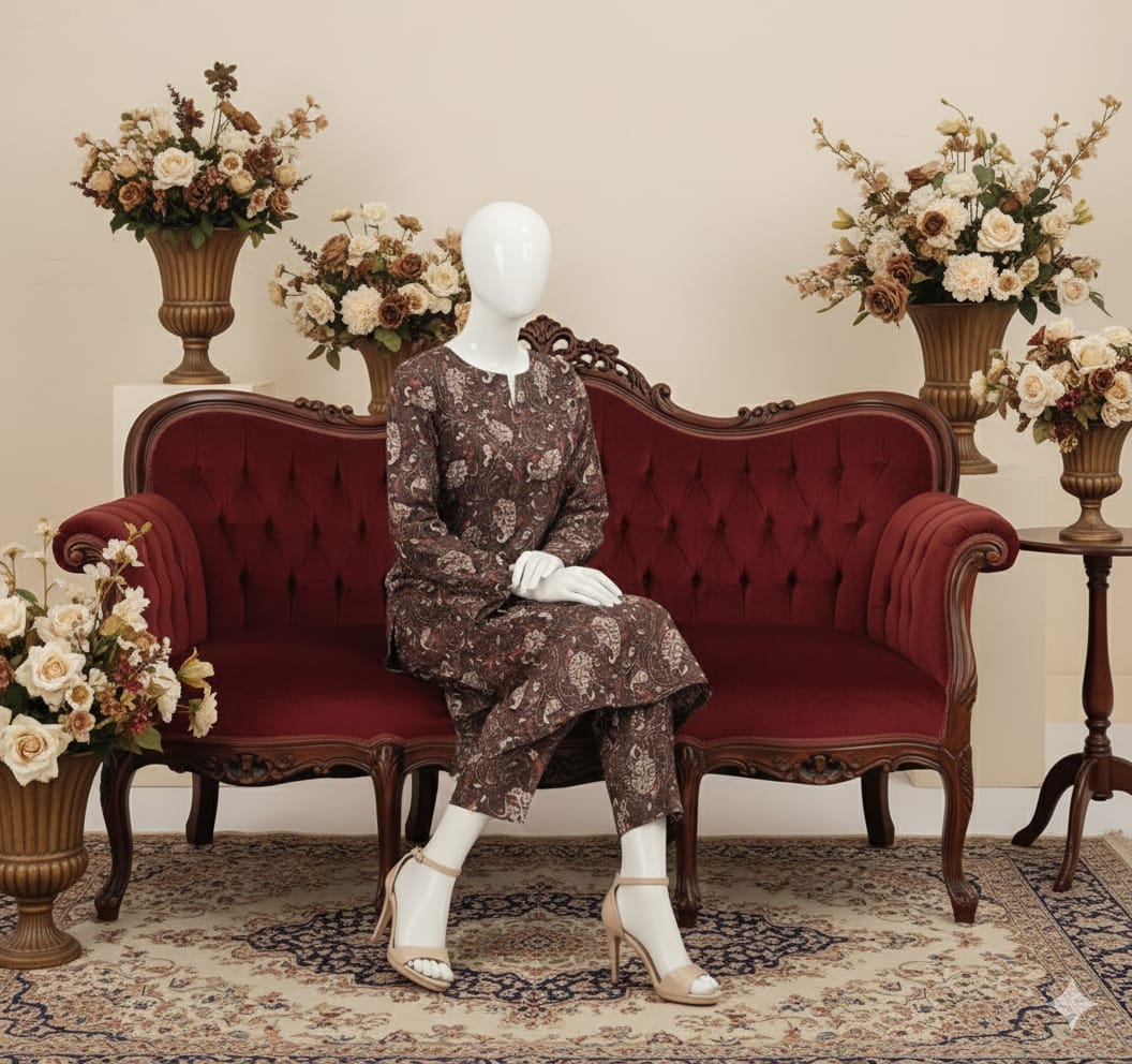 Digital Printed Khaddar 2 Piece Suit D3