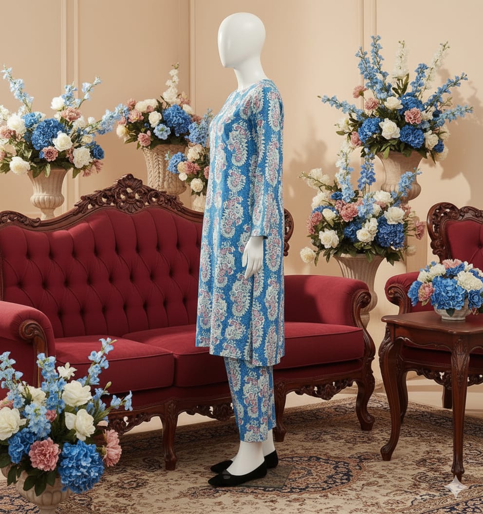 Digital Printed Khaddar 2 Piece Suit D4