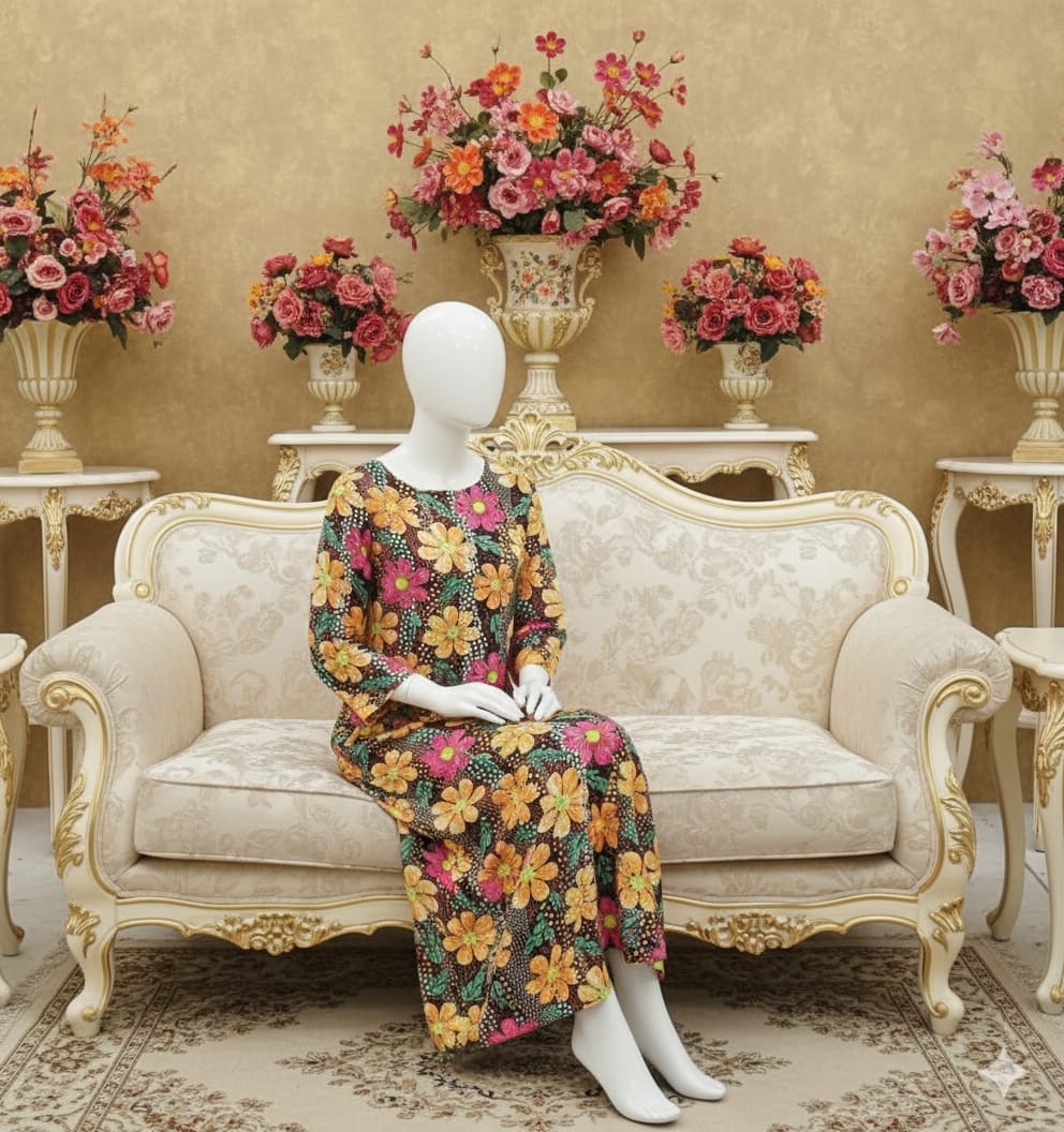 Digital Printed Khaddar 2 Piece Suit D5