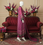 Digital Printed Khaddar 3 Piece Suit D5