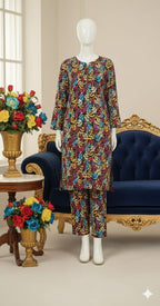 Digital Printed Khaddar 2 Piece Suit D1